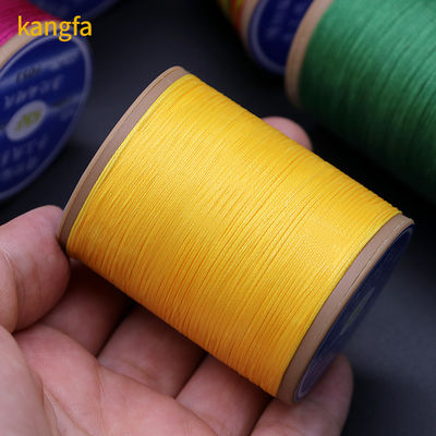 Líneas planas de cera plana 0,8 mm de cuero poliéster hilo encerado para herramienta de costura DIY hecha a mano