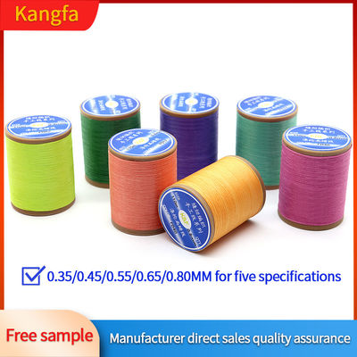 Líneas planas de cera plana 0,8 mm de cuero poliéster hilo encerado para herramienta de costura DIY hecha a mano
