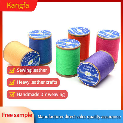 Líneas planas de cera plana 0,8 mm de cuero poliéster hilo encerado para herramienta de costura DIY hecha a mano