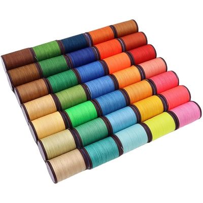hilo de costura de cono de plástico 0,35-0,8 mm agujas hilo encerado para herramienta de lino artesanal de cuero