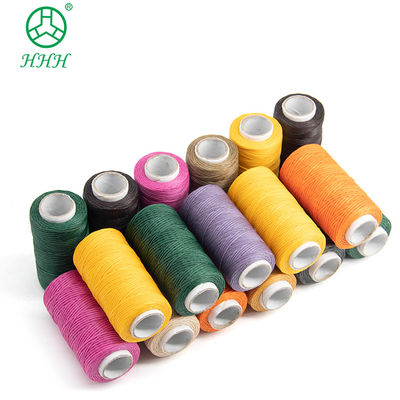 Color teñido de poliéster de nylon hilo encerado para coser cuero pequeño cono 7 días Tiempo de entrega