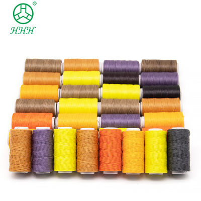 Color teñido de poliéster de nylon hilo encerado para coser cuero pequeño cono 7 días Tiempo de entrega