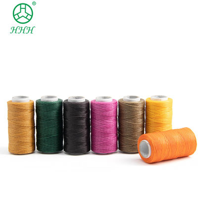 Color teñido de poliéster de nylon hilo encerado para coser cuero pequeño cono 7 días Tiempo de entrega