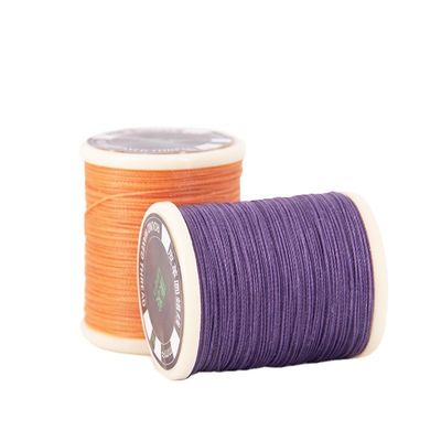 0.55mm Poliéster impermeable enlazado redondo hilo encerado para el tejido de costura de cuero