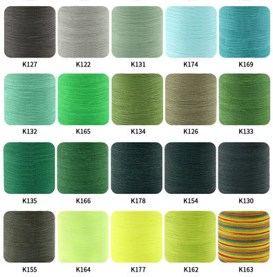 0.35-0.8mm hilo de costura de cuero en 80 colores para tejido de 6 metros de pieza de lino cosido a mano