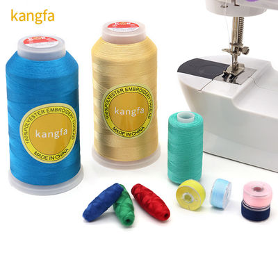 Filamento de bordado de costura de poliéster en 447 colores para bordados de seda de anclaje variado