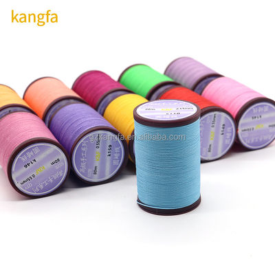 0.35-0.8mm hilo de costura de cuero en 80 colores para tejido de 6 metros de pieza de lino cosido a mano