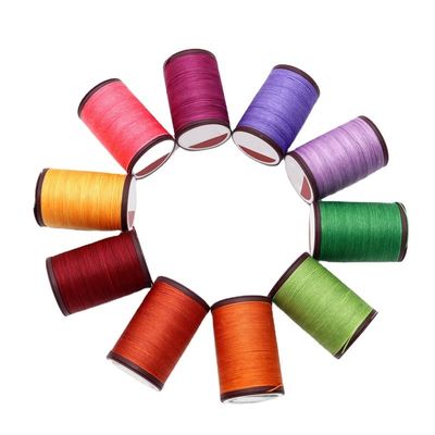0.8mm Cordón de hilo encerado red para coser con la mano cuero y accesorios hechos a mano