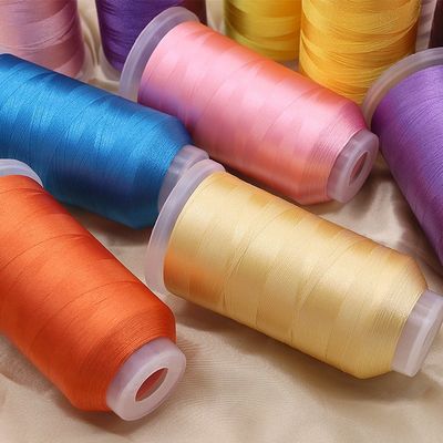 Material de cono transparente 120d/2 hilo de rayón 120g 5000y para bordado computarizado