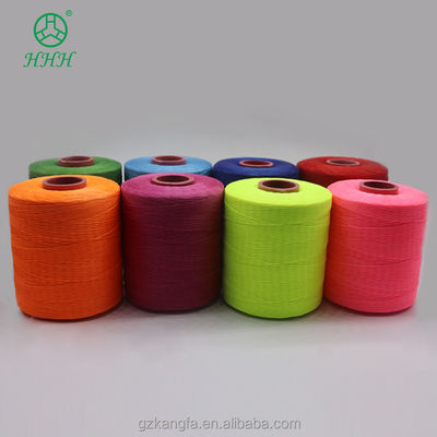 Custom 0.8mm 1mm 100% poliéster hilo trenzado con cera plana a prueba de agua para artículos de cuero