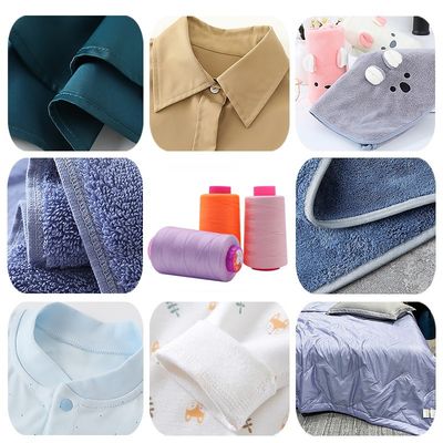 Hielo de algodón 100% 402 100 g Cone Polyester Hielo de costura para ropa de cama Tejido elástico