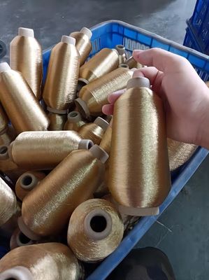 3300y/cone MS 150d Lurex hilo de costura metálico para ganchillo fino ST 100% cono de poliéster