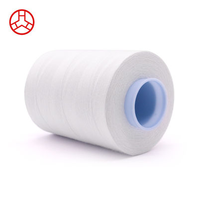 hilo de costura de algodón 100% blanco para proyectos personalizados en la industria textil