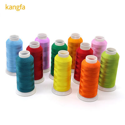 100% de poliéster 720 colores hilo de bordado para coser 120D Rojo Dorado Largo Tubo de hilo