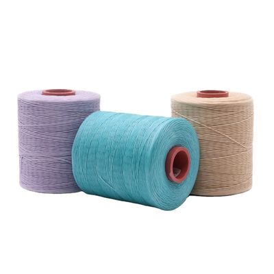 Art Craft hilo de cuero cosido a mano 0,8 mm 1 mm 100% poliéster hilo de cera plana para zapatos