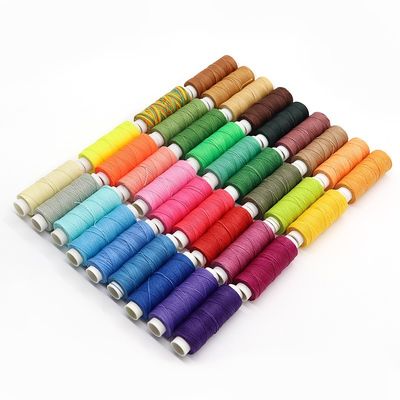 1 mm de hilo de costura de poliéster recubierto de cera rojo mercerizado para la fabricación de joyas de macrame