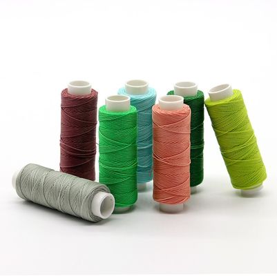 High Tension Polyester 0,8mm hilo encerado para coser a mano y coser cordones de zapatos DIY