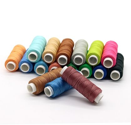 High Tension Polyester 0,8mm hilo encerado para coser a mano y coser cordones de zapatos DIY