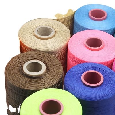 Muestra de 400 g de hilo de cera plana trenzado con 0,7 mm de hilo de cera de material de poliéster 210D/16 hilos de cera