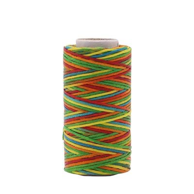 Accesorios de cuero 1mm 150D hilo de cera de cuero y duradero para 50m color arco iris
