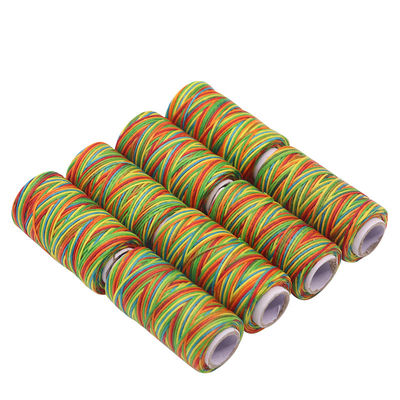 Accesorios de cuero 1mm 150D hilo de cera de cuero y duradero para 50m color arco iris