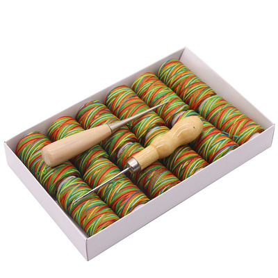 Accesorios de cuero 1mm 150D hilo de cera de cuero y duradero para 50m color arco iris