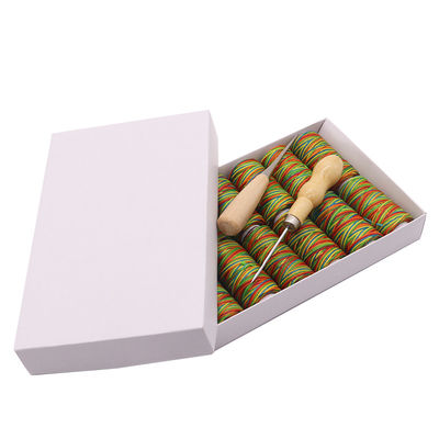 Accesorios de cuero 1mm 150D hilo de cera de cuero y duradero para 50m color arco iris