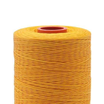 Alta tenacidad 100% de hilo de poliéster de hilo trenzado de cera plana 0,8 mm 1 mm impermeable negro