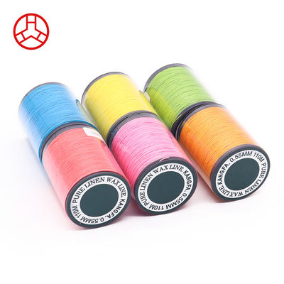 Tejido a mano 0,55 mm hilo de lino encerado 120 m en 40 colores para proyectos de macrame