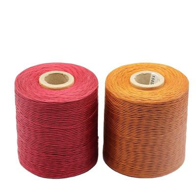 240 colores 150D 100% de poliéster de costura hilo de cera plana para el cuero con patrón