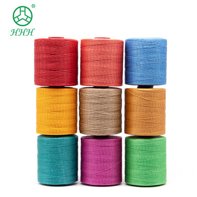 240 colores 150D 100% de poliéster de costura hilo de cera plana para el cuero con patrón