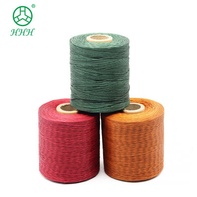 240 colores 150D 100% de poliéster de costura hilo de cera plana para el cuero con patrón