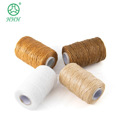 0.8mm hilo de costura de poliéster con cera plana para coser productos de cuero y duradero