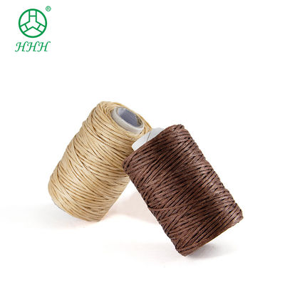 0.8mm hilo de costura de poliéster con cera plana para coser productos de cuero y duradero