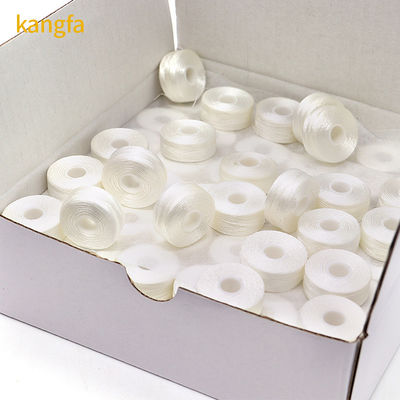 Polyester de alta tenacidad 75D/2 bobinas de herida hilos 70D/2 tamaño L 144pcs/caja TH00017