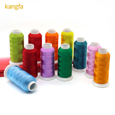 Material cónico 100% poliéster resistente a altas temperaturas hilo de bordado de seda 120D/2 oro
