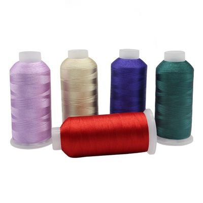 120g Peso neto 120D/2 Alta resistencia al color Fidelidad del hilo de bordado de poliéster para punto