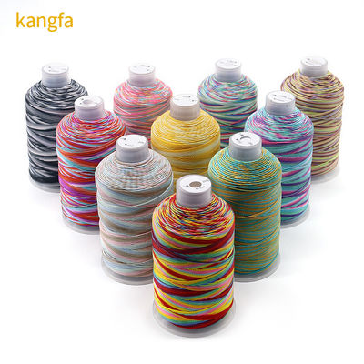 250g Filamento de arco iris multicolor 100% poliéster para tejido artesanal Filamento de costura doméstico