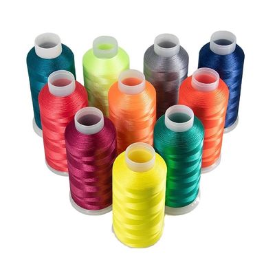 5000Y longitud 120D / 2 120g máquina de coser 100% hilo de alambre de poliéster bordado para Gingko